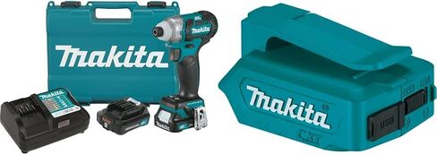 Makita DT04R1 12V max CXT Lithium-Ion Brushless Cordless Impact Driver Kit (2.0Ah) with ML103 12V max CXT Lithium-Ion Cordless L.E.D. Flashlight in Saudi Arabia