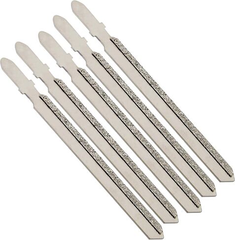 BISupply Universal Jig Saw Blades Set of 5-46 Grit 4in Diamond Edge Jigsaw Blade Use as Tile, Granite, Ceramic Cutter in Saudi Arabia