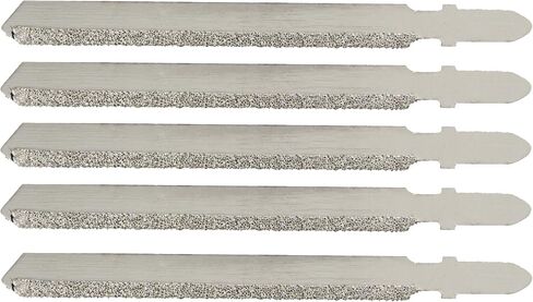 BISupply Universal Jig Saw Blades Set of 5-46 Grit 4in Diamond Edge Jigsaw Blade Use as Tile, Granite, Ceramic Cutter in Saudi Arabia