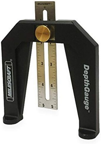 Milescraft 8601 Depth Gauge - Measure, Mark and Locate Depth of Blade or Bit on Table Saws, Router Tables, Routers and More, Woodworking in Saudi Arabia