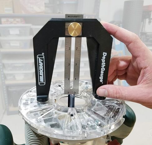 Milescraft 8601 Depth Gauge - Measure, Mark and Locate Depth of Blade or Bit on Table Saws, Router Tables, Routers and More, Woodworking in Saudi Arabia
