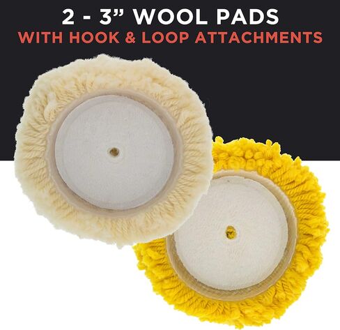 TCP Global Brand 3" Mini Buffing and Polishing Pad Kit with 4 Pads, Backing Plate, and 1/4" Drill Adapter in Saudi Arabia