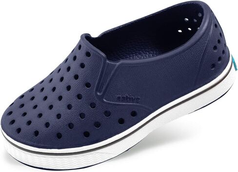 Native Shoes, Miles, Kids Shoe, Regatta Blue/Shell White, 9 M US Toddler in Saudi Arabia
