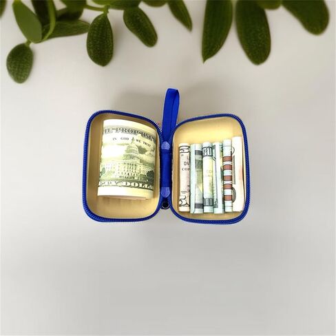 حامل بطاقات حقيبة السفر بسحاب متعدد الوظائف من فيليتا، صندوق تخزين أحمر الشفاه، صندوق تخزين سماعات الأذن، صندوق تخزين المفاتيح، محفظة العملات المعدنية (وردي) in Kuwait