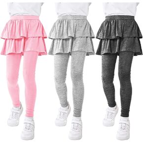 Resinta 3 Pack Girls School Uniform Pants Girls Leggings with Skirt Winter Warm Leggings 4-14 Years in Saudi Arabia