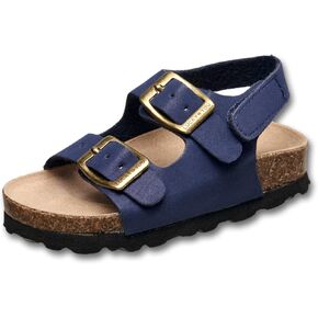 Lucky Brand Toddler Unisex Baby Boy Blanc Double Strap Casual Toddlers Sandals with Velcro Closure (Toddlers)