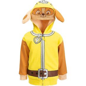 Paw Patrol Rubble Chase Skye Fleece Boys/Girls Zip Up Cosplay Hoodie Toddler to Little Kid