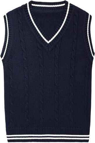 Happy Cherry Baby Boys Vest Thermal Warm Cotton Breathable Knit Sleeveless Sweater in Kuwait
