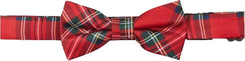 Jacob Alexander Merry Christmas Royal Stewart Red Plaid Boys' Pre-Tied Banded Bow Tie in Saudi Arabia