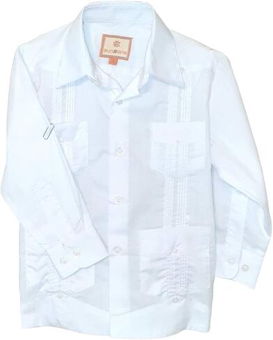قميص رسمي من القطن من SUNINCANS Guayabera للأولاد في المناسبات اللاتينية التقليدية in Kuwait