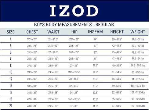 قميص IZOD للأولاد بأكمام طويلة وياقة بأزرار سفلية مع ربطة عنق وجيب على الصدر in Saudi Arabia