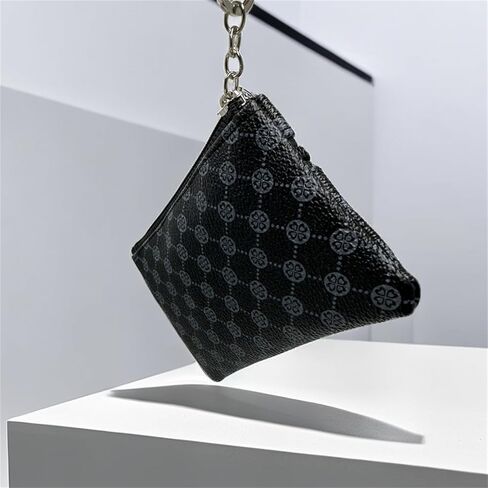 محفظة بطاقات صغيرة من الجلد الطبيعي للجنسين من فيليتا مع سلسلة مفاتيح - حامل بطاقات أنيق وعملي (أصفر) in Kuwait