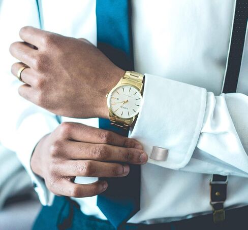 أزرار أكمام كلاسيكية من الفولاذ المقاوم للصدأ من FIBO للرجال في حفلات الزفاف in Kuwait