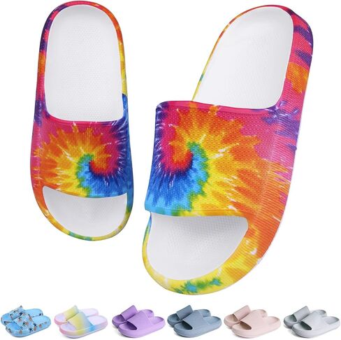 KOUECI Kids Cloud Slides Boys Girls Shower Slippers Slip on Slide Sandals Non-slip Summer Beach Pool Shoes in Kuwait