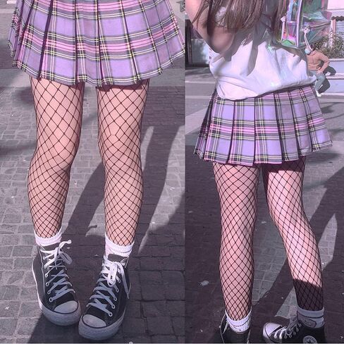 تنورة نسائية منقوشة ذات ثنيات، تنورة تنس مع شورت قصير، تنانير عالية الخصر للفتيات في المدارس in Kuwait