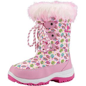 DREAM PAIRS Boys Girls Slip Resistant Faux Fur Lined Knee High Winter Snow Boots
