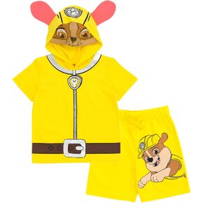 Paw Patrol Chase Skye Rubble Marshall Cosplay T-Shirt and Bike Shorts French Terry Outfit Set Toddler to Big Kid in Saudi Arabia