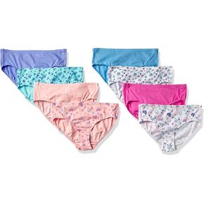 ملابس داخلية Hanes Ultimate للفتيات، سراويل داخلية مريحة نقية 100% من القطن العضوي، سراويل داخلية وهيبستر، 8 قطع in Kuwait