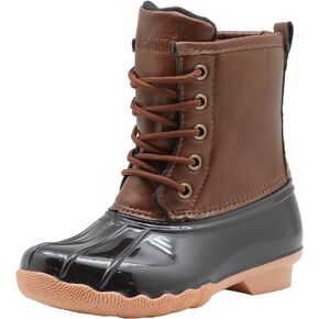 Apakowa Kids Girls Boys Duck Boots Waterproof Rain Boot (Toddler/Little Kid/Big Kid)