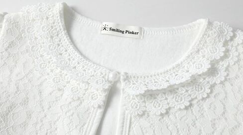 SMILING PINKER Little Girls' Long Sleeve Lace Bolero Cardigan Shrug in Kuwait