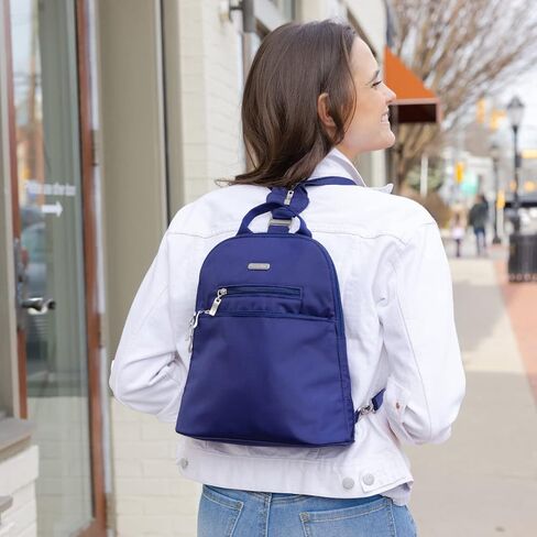 حقيبة ظهر صغيرة أساسية من Baggallini للنساء - حامل بطاقات RFID مدمج - حقيبة حبال قابلة للتحويل مع حزام كتف قابل للتعديل in Kuwait