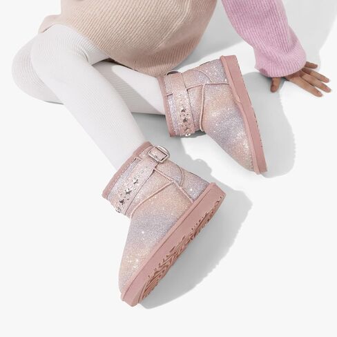 أحذية DREAM PAIRS للفتيات والأولاد أحذية الثلوج مبطنة بالفرو الصناعي للأطفال أحذية الكاحل الشتوية للأطفال الصغار/الأطفال الصغار/الأطفال الكبار in Kuwait