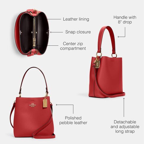 Coach Small Town Bucket, Red Oxblood in Saudi Arabia