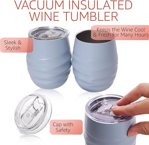 Open The Wine Complete Package Chic Wine Handbag Bundle All In One Wine Kit - Ideal Gift For Wine lovers - Light Blue And White in Kuwait