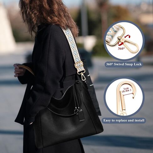 حزام محفظة عريض طويل - حزام كتف قابل للتعديل وحقيبة يد بديلة وحزام جيتار (Style4-Gray) in Kuwait
