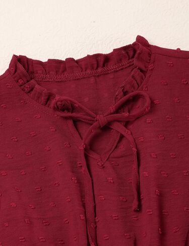 فستان Glaoly للفتيات بلون سادة وأكمام طويلة وربطة عنق سويسرية وحاشية أمامية متأرجحة للخريف للفتيات مقاس 5-12 in Kuwait