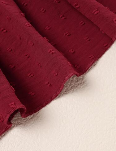 فستان Glaoly للفتيات بلون سادة وأكمام طويلة وربطة عنق سويسرية وحاشية أمامية متأرجحة للخريف للفتيات مقاس 5-12 in Kuwait