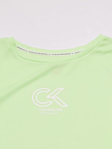 Calvin Klein Girls' Performance Dress, Pull-on Style with Crew-Neck Neckline, Logo Detailing in Kuwait