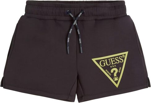 GUESS Girls' Big Lightweight Scuba Eco Active Shorts with Screen Print Logo in Saudi Arabia