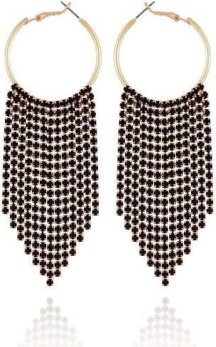 Hoop with rhinestone fringe in Saudi Arabia