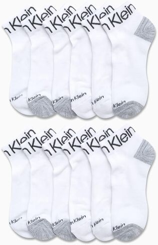 Calvin Klein Women's Athletic Sock - Cushion Quarter Cut Ankle Socks (12 Pack) in Saudi Arabia