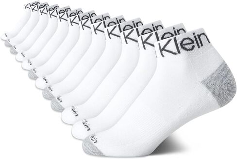 Calvin Klein Women's Athletic Sock - Cushion Quarter Cut Ankle Socks (12 Pack) in Saudi Arabia