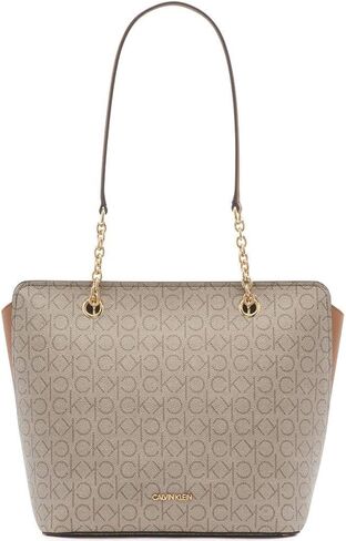 Calvin Klein Hailey Signature Top Zip Chain Tote in Saudi Arabia