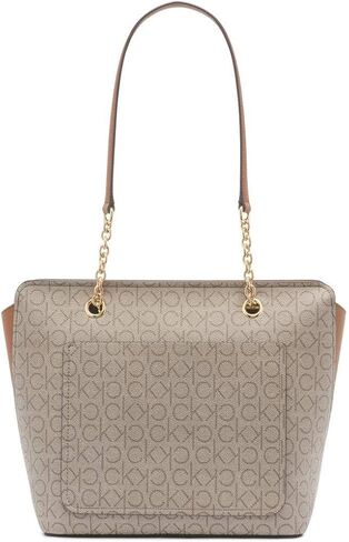 Calvin Klein Hailey Signature Top Zip Chain Tote in Saudi Arabia
