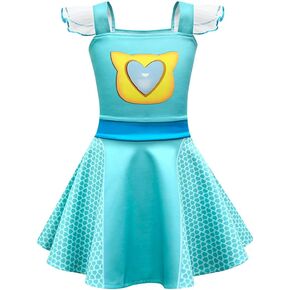 Cute Flutter Sleeve Dress Daily School Outfits for 3-8 Years