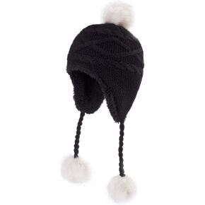 Home Prefer Girls Sherpa Earflaps Hat Kids Winter Hat Beanie Fuzzy Peruvian Hat