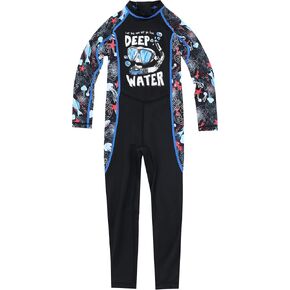 Hiheart Boys Girls Full Body Rash Guard Bathing Suit Sun Protection Front Zip Up One Piece Sunsuit in Saudi Arabia