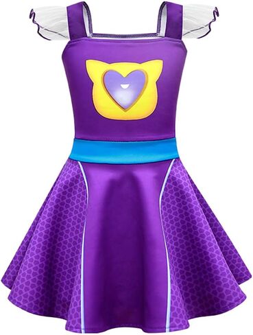 Cute Flutter Sleeve Dress Daily School Outfits for 3-8 Years in Kuwait
