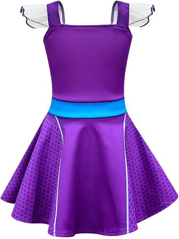 Cute Flutter Sleeve Dress Daily School Outfits for 3-8 Years in Kuwait
