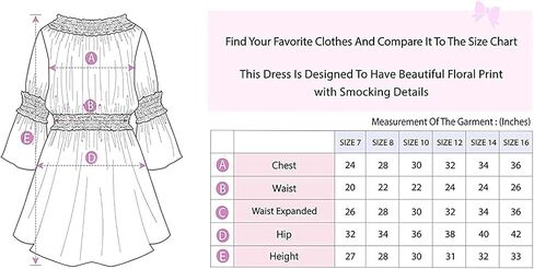 Smukke, Big Girls Tween Beautiful Floral Printed Long Sleeves Dresses (with Options), 7-16 in Saudi Arabia
