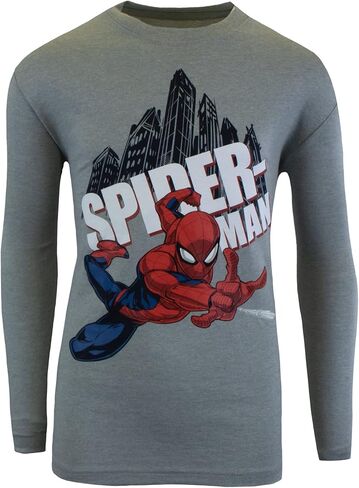 تي شيرت Marvel Spider-Man and Avengers طويل الأكمام مكون من قطعتين للأولاد، سبايدرمان وأفينجرز للأولاد بأكمام طويلة in Kuwait