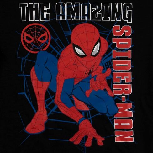 تي شيرت Marvel Spider-Man and Avengers طويل الأكمام مكون من قطعتين للأولاد، سبايدرمان وأفينجرز للأولاد بأكمام طويلة in Kuwait