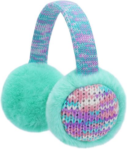Ztl Kids Knit Earmuffs Soft Plush Ear Warmers Winter Outdoor Ear Muffs for Boys Girls in Kuwait