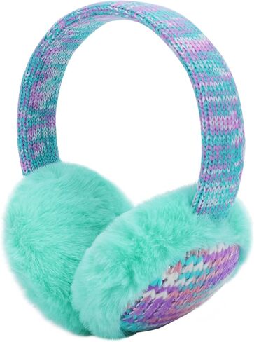 Ztl Kids Knit Earmuffs Soft Plush Ear Warmers Winter Outdoor Ear Muffs for Boys Girls in Kuwait