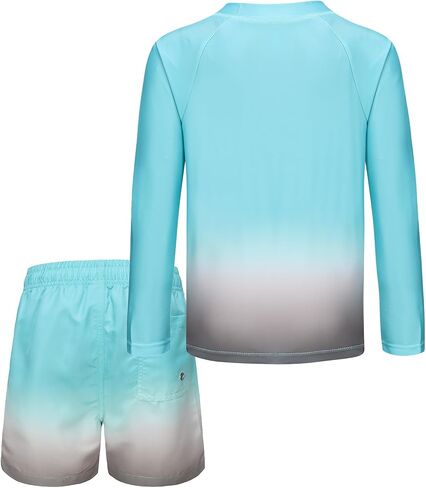 طقم ملابس سباحة للأولاد مكون من قطعتين من Rash Guard مع طقم ملابس سباحة للأطفال بأكمام طويلة وملابس سباحة in Kuwait