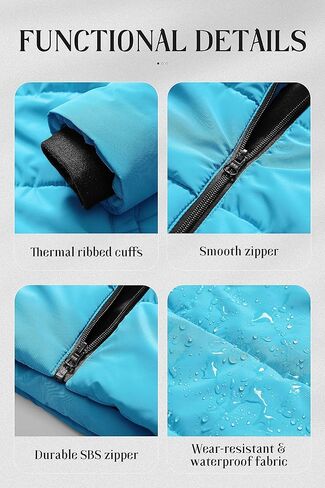 Chrisuno Girl's Water Resistant Winter Coats Warm Fleece Lined Outwear Ski Snow Jacket With Removable Hood in Saudi Arabia